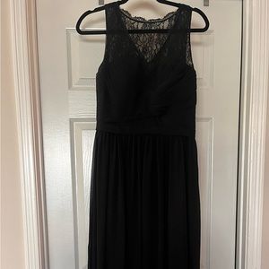 Junior Long black formal dress